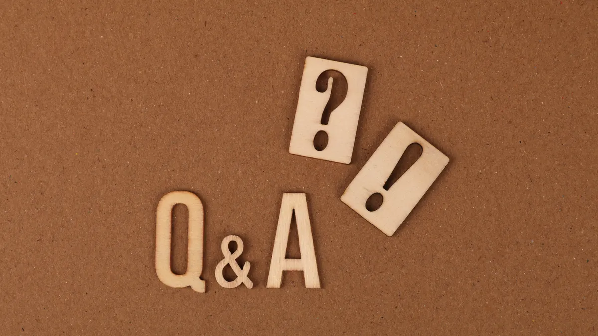Q&A letters with question marks