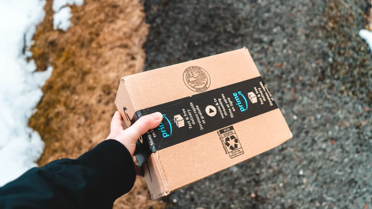 How to update old Amazon affiliate articles for better rankings — Package from Amazon Prime Carried by the Delivery Man